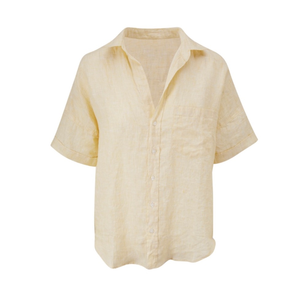 Frank & Eileen Yellow Rose Linen Shirt
